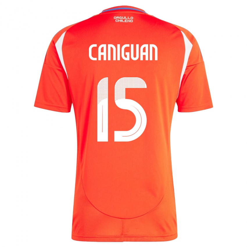 Hombre Camiseta Chile Franchesca Caniguán #15 Rojo 1ª Equipación 24-26 La Camisa Perú