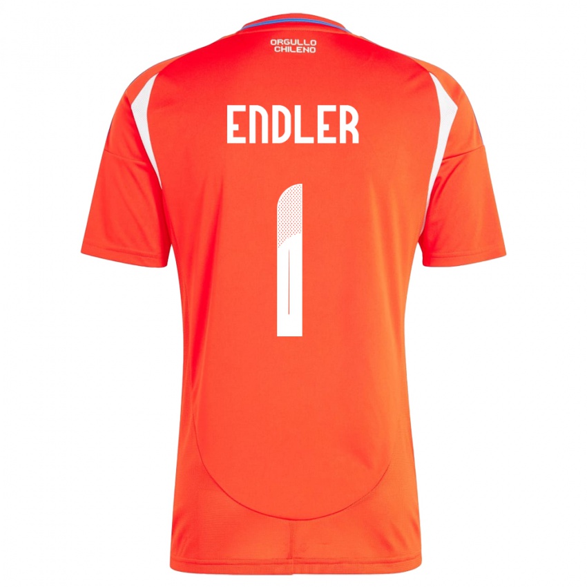 Hombre Camiseta Chile Christiane Endler #1 Rojo 1ª Equipación 24-26 La Camisa Perú