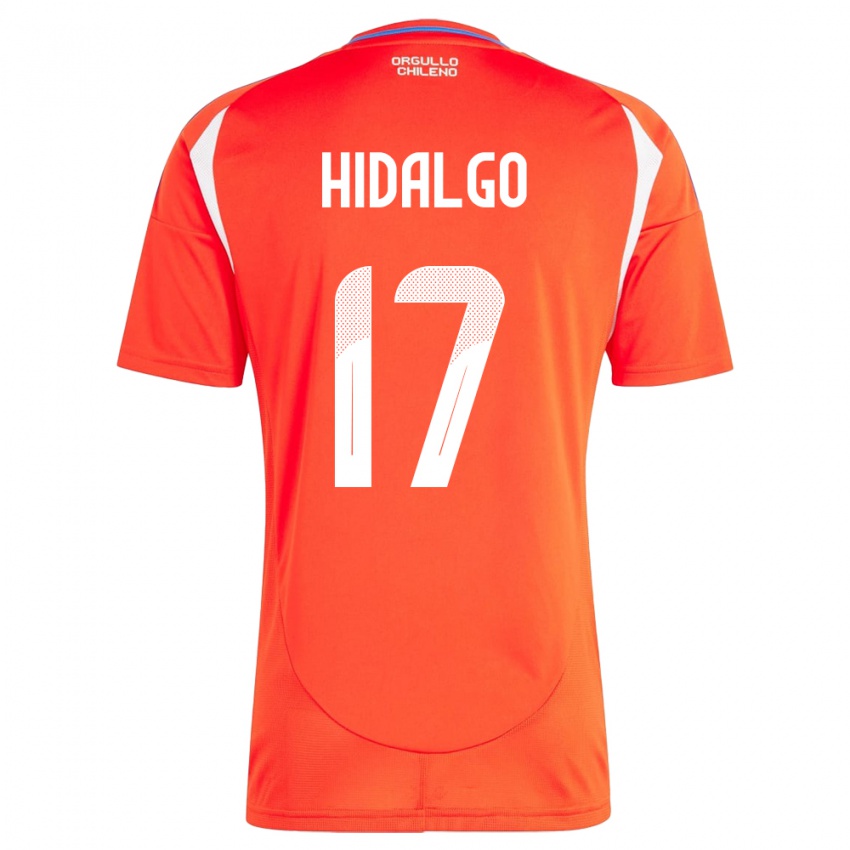 Hombre Camiseta Chile Fernanda Hidalgo #17 Rojo 1ª Equipación 24-26 La Camisa Perú