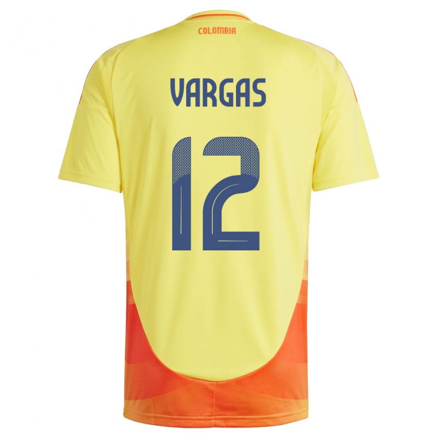 Hombre Camiseta Colombia Camilo Vargas #12 Amarillo 1ª Equipación 24-26 La Camisa Perú