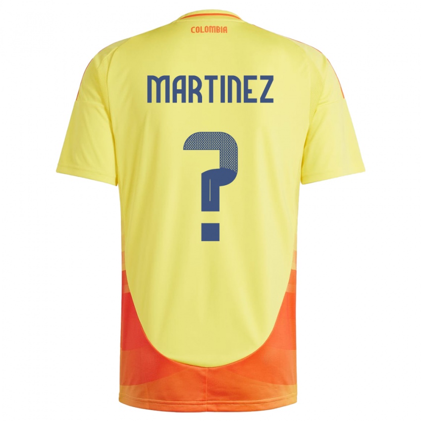 Hombre Camiseta Colombia Edwin Martínez #0 Amarillo 1ª Equipación 24-26 La Camisa Perú