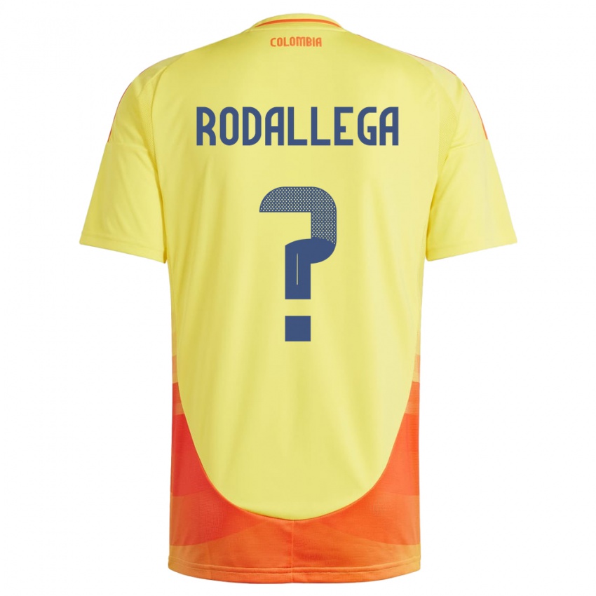 Hombre Camiseta Colombia Johan Rodallega #0 Amarillo 1ª Equipación 24-26 La Camisa Perú