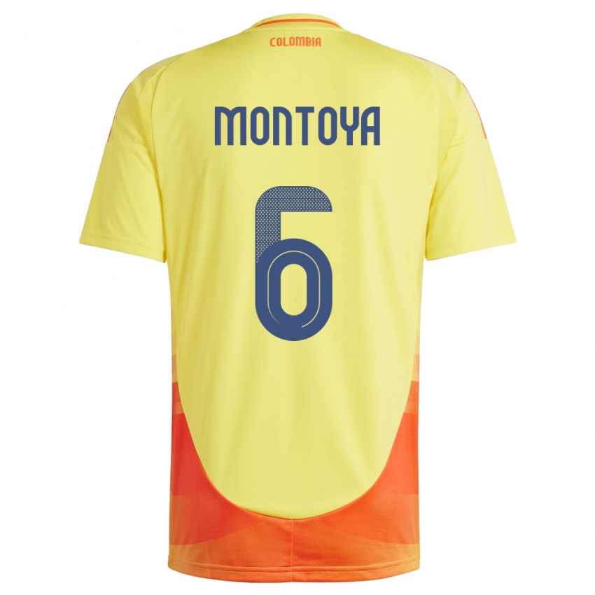 Hombre Camiseta Colombia Daniela Montoya #6 Amarillo 1ª Equipación 24-26 La Camisa Perú