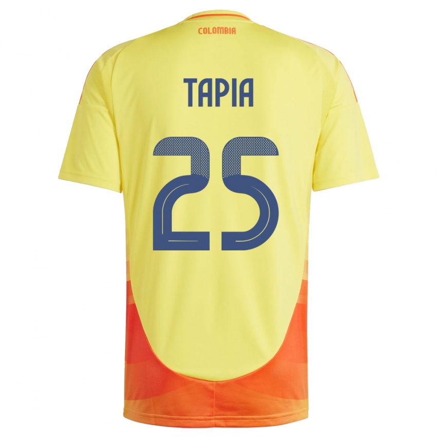 Hombre Camiseta Colombia Katherine Tapia #25 Amarillo 1ª Equipación 24-26 La Camisa Perú