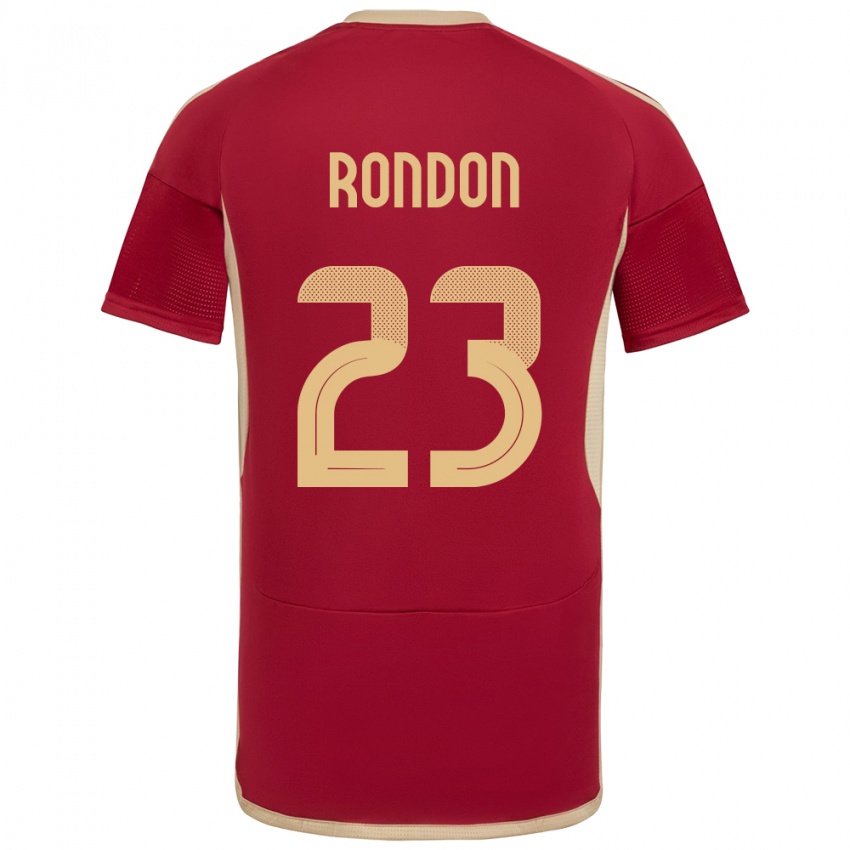 Hombre Camiseta Venezuela Salomón Rondón #23 Borgoña 1ª Equipación 24-26 La Camisa Perú