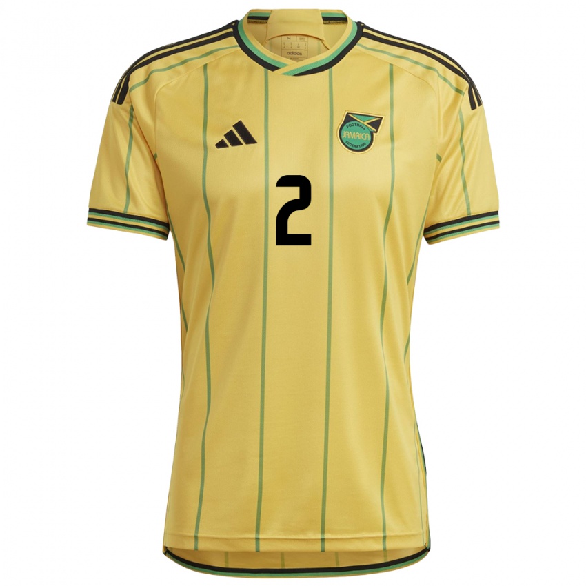 Hombre Camiseta Jamaica Theanna Burnett #2 Amarillo 1ª Equipación 24-26 La Camisa Perú