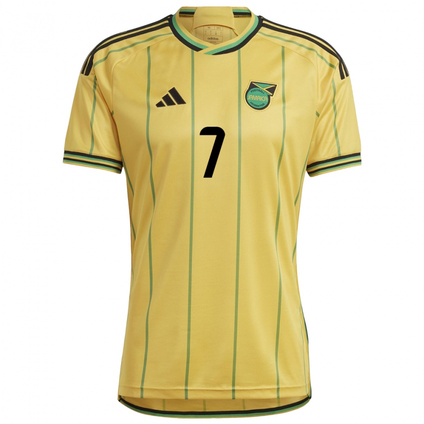 Hombre Camiseta Jamaica Robino Gordon #7 Amarillo 1ª Equipación 24-26 La Camisa Perú