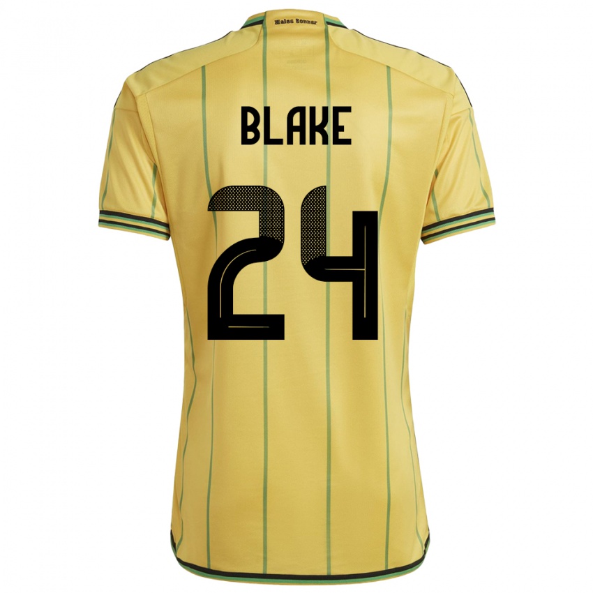 Hombre Camiseta Jamaica Andre Blake #24 Amarillo 1ª Equipación 24-26 La Camisa Perú