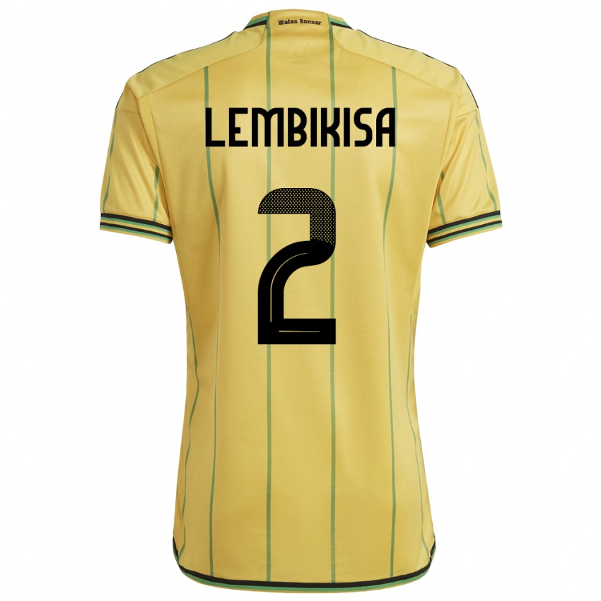 Hombre Camiseta Jamaica Dexter Lembikisa #2 Amarillo 1ª Equipación 24-26 La Camisa Perú