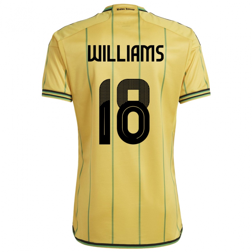 Hombre Camiseta Jamaica Romario Williams #18 Amarillo 1ª Equipación 24-26 La Camisa Perú
