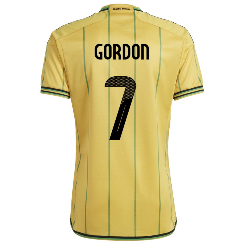 Hombre Camiseta Jamaica Robino Gordon #7 Amarillo 1ª Equipación 24-26 La Camisa Perú