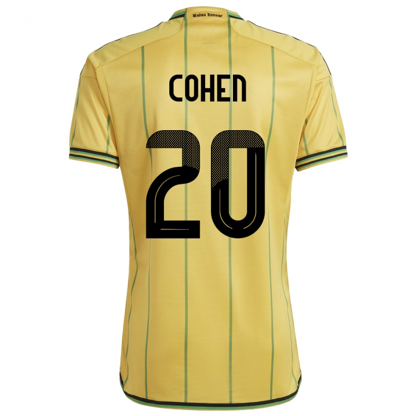 Hombre Camiseta Jamaica Dunsting Cohen #20 Amarillo 1ª Equipación 24-26 La Camisa Perú