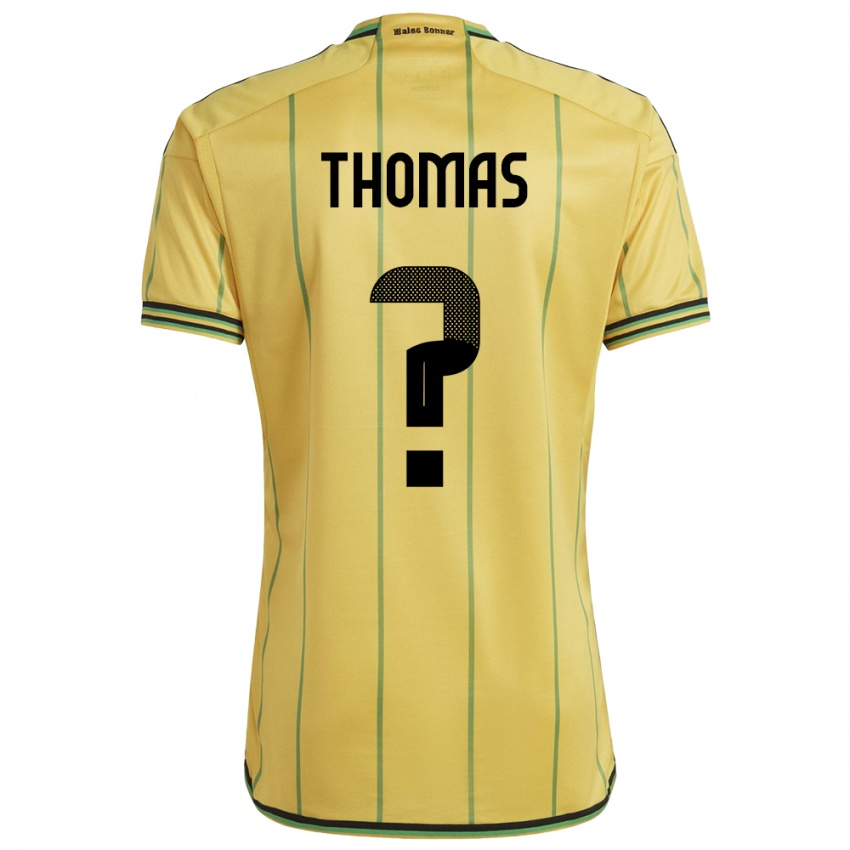 Hombre Camiseta Jamaica Kersha Thomas #0 Amarillo 1ª Equipación 24-26 La Camisa Perú