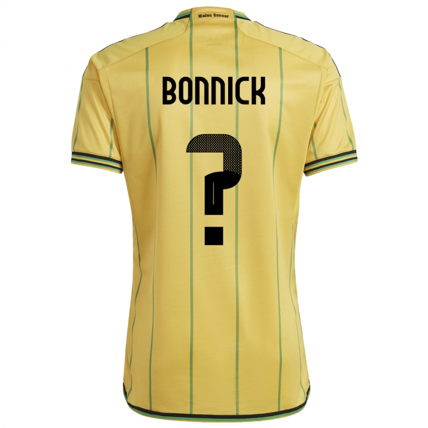 Hombre Camiseta Jamaica Sheyenne Bonnick #0 Amarillo 1ª Equipación 24-26 La Camisa Perú