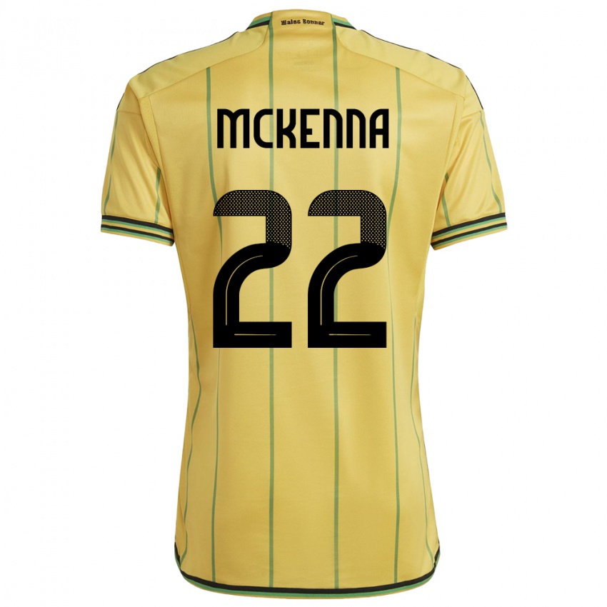 Hombre Camiseta Jamaica Kayla Mckenna #22 Amarillo 1ª Equipación 24-26 La Camisa Perú