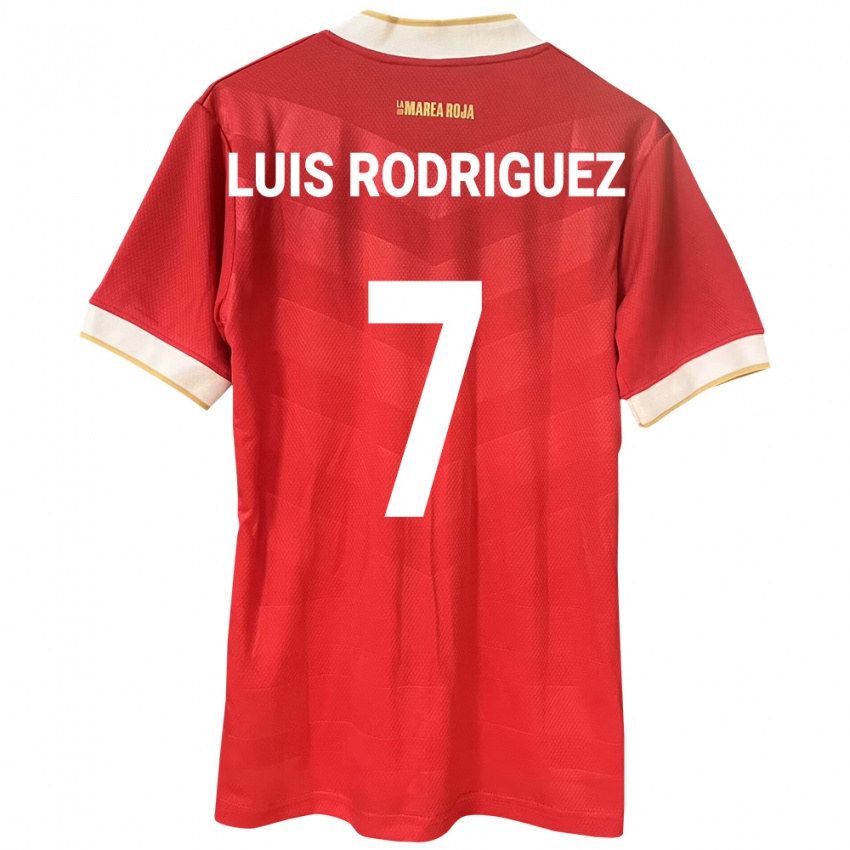 Hombre Camiseta Panamá José Luis Rodríguez #7 Rojo 1ª Equipación 24-26 La Camisa Perú