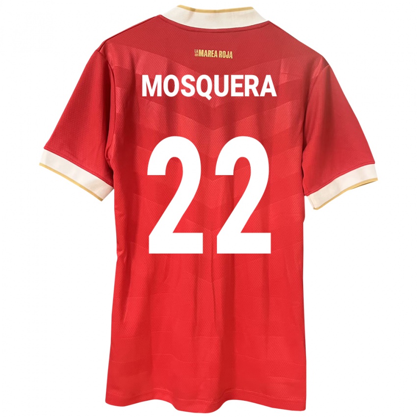 Hombre Camiseta Panamá Orlando Mosquera #22 Rojo 1ª Equipación 24-26 La Camisa Perú