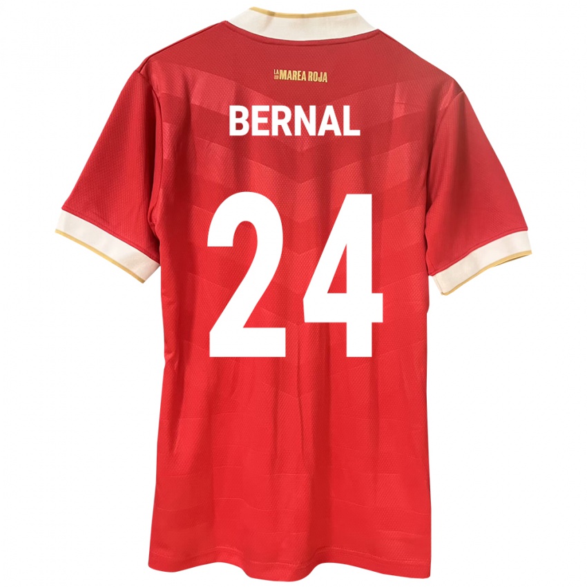 Hombre Camiseta Panamá Kevin Bernal #24 Rojo 1ª Equipación 24-26 La Camisa Perú