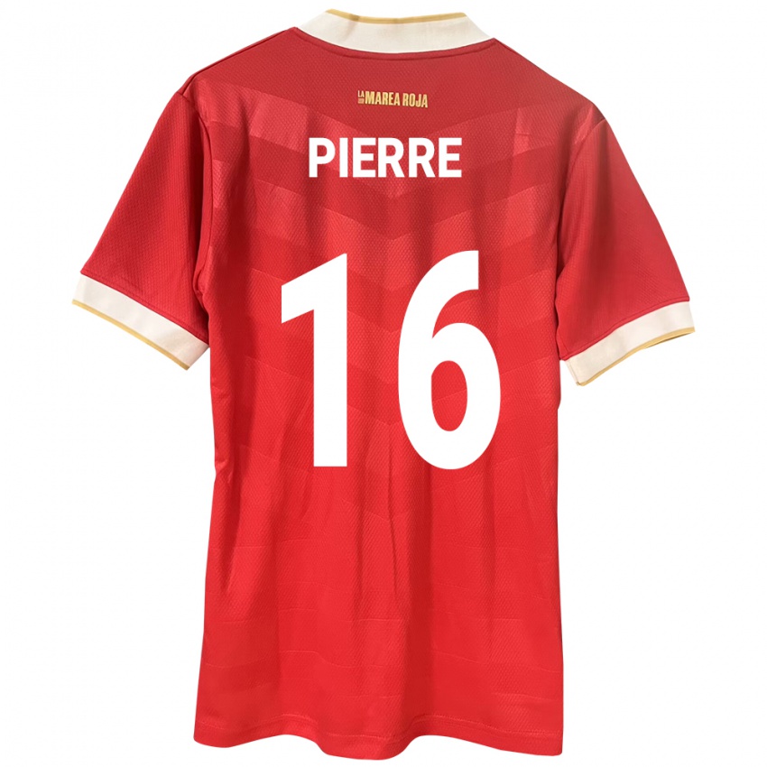 Hombre Camiseta Panamá Jael Pierre #16 Rojo 1ª Equipación 24-26 La Camisa Perú