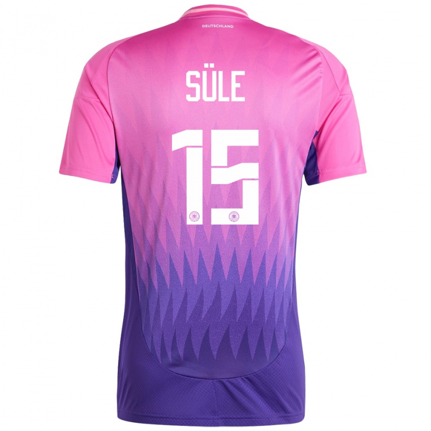 Hombre Camiseta Alemania Niklas Sule #15 Rosado Morado 2ª Equipación 24-26 La Camisa Perú