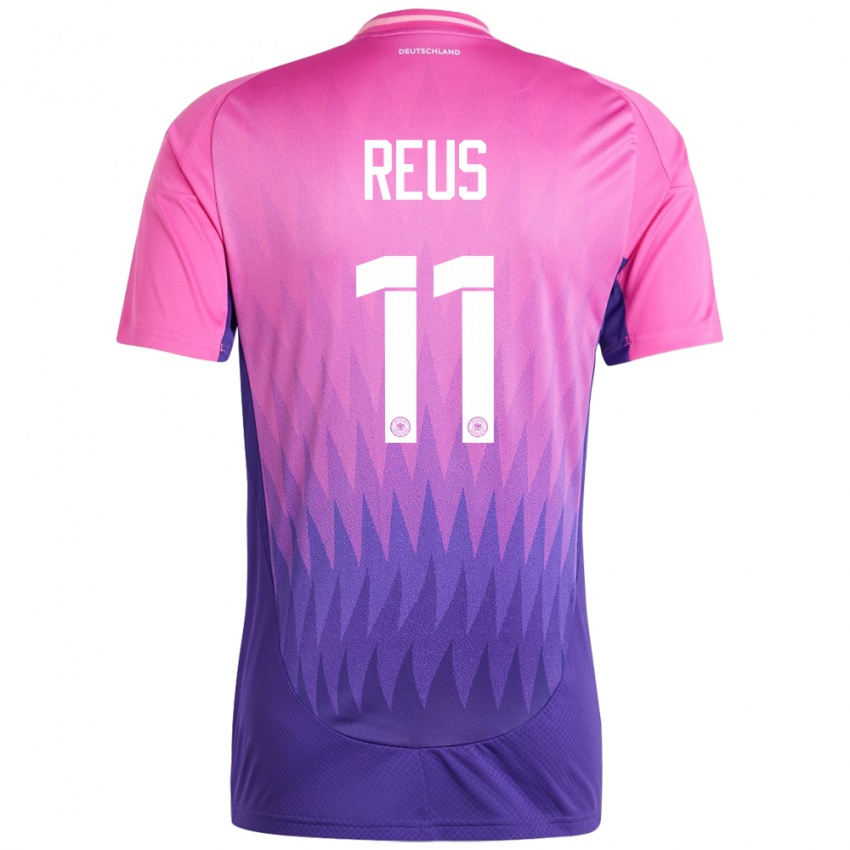 Hombre Camiseta Alemania Marco Reus #11 Rosado Morado 2ª Equipación 24-26 La Camisa Perú