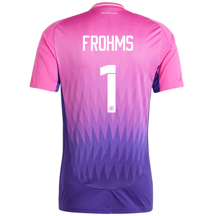 Hombre Camiseta Alemania Merle Frohms #1 Rosado Morado 2ª Equipación 24-26 La Camisa Perú