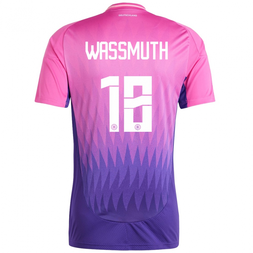 Hombre Camiseta Alemania Tabea Wabmuth #18 Rosado Morado 2ª Equipación 24-26 La Camisa Perú