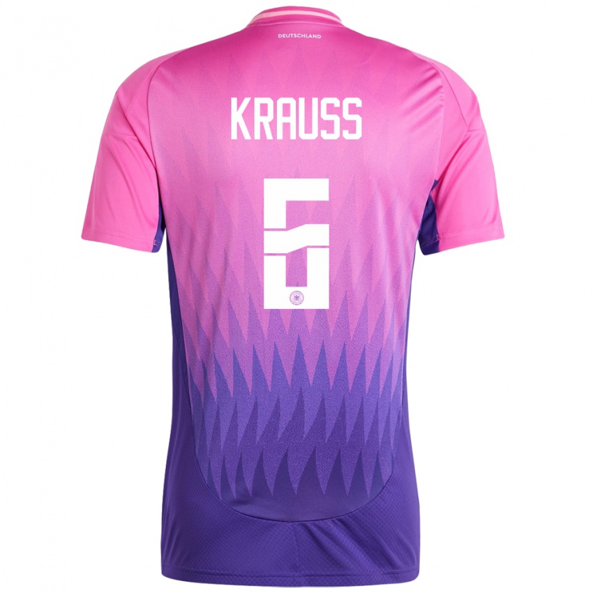 Hombre Camiseta Alemania Tom Kraub #6 Rosado Morado 2ª Equipación 24-26 La Camisa Perú