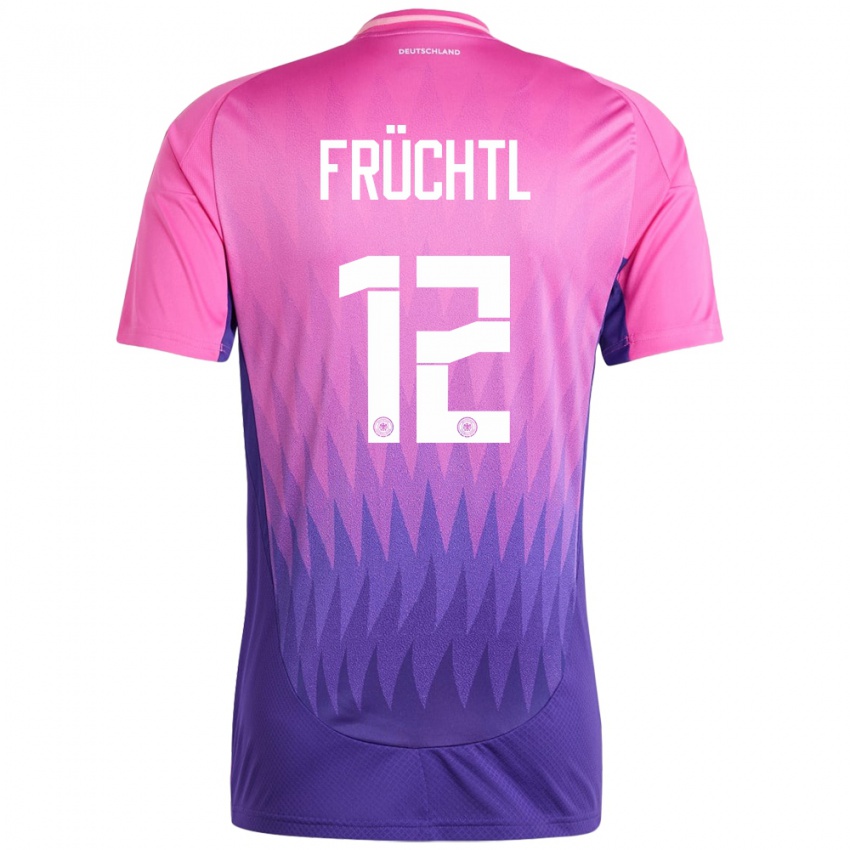 Hombre Camiseta Alemania Christian Fruchtl #12 Rosado Morado 2ª Equipación 24-26 La Camisa Perú