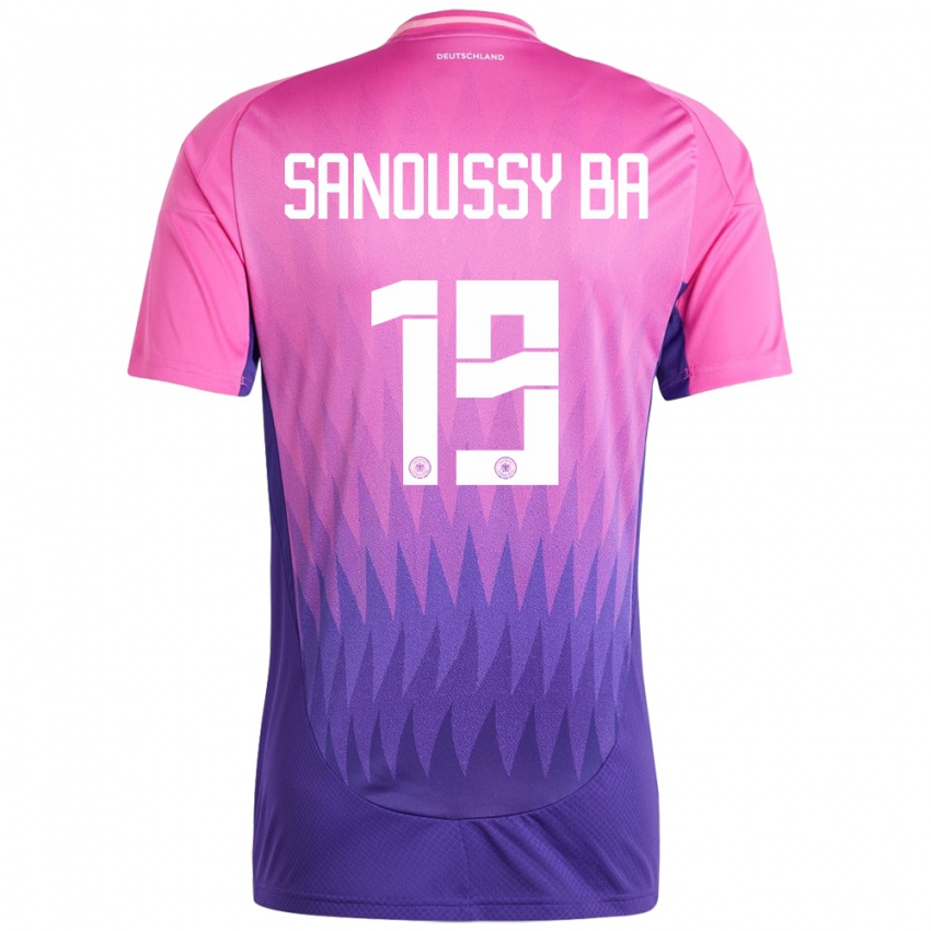 Hombre Camiseta Alemania Sanoussy Ba #19 Rosado Morado 2ª Equipación 24-26 La Camisa Perú