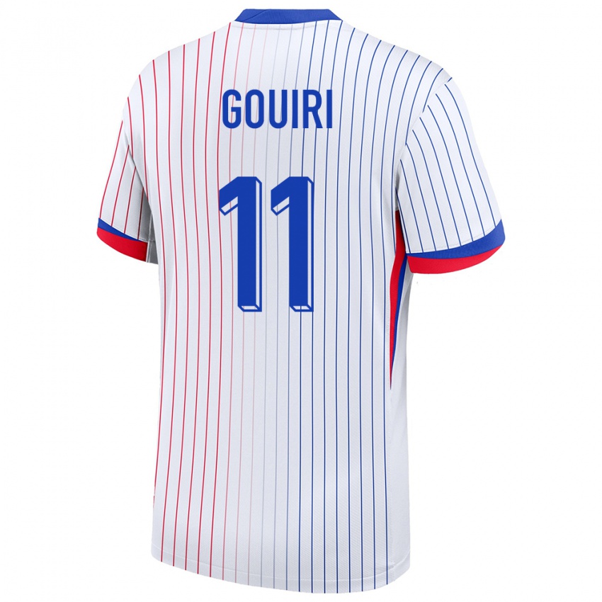 Hombre Camiseta Francia Amine Gouiri #11 Blanco 2ª Equipación 24-26 La Camisa Perú