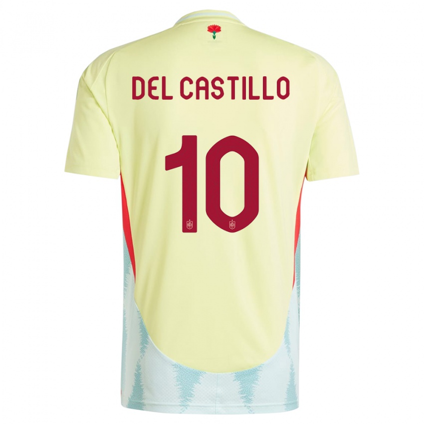 Hombre Camiseta España Athenea Del Castillo #10 Amarillo 2ª Equipación 24-26 La Camisa Perú