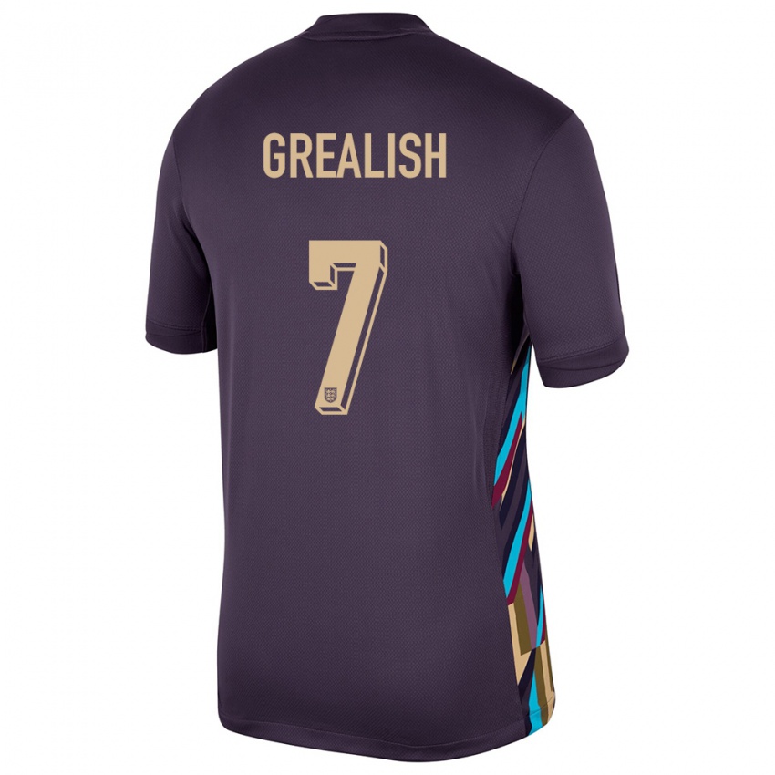 Hombre Camiseta Inglaterra Jack Grealish #7 Pasa Oscura 2ª Equipación 24-26 La Camisa Perú