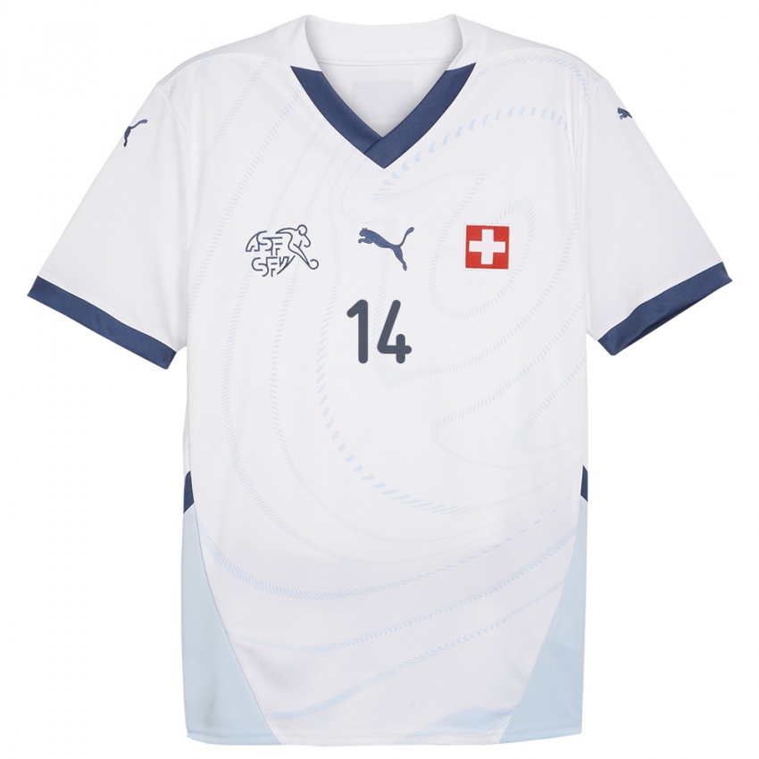 Hombre Camiseta Suiza Rahel Kiwic #14 Blanco 2ª Equipación 24-26 La Camisa Perú