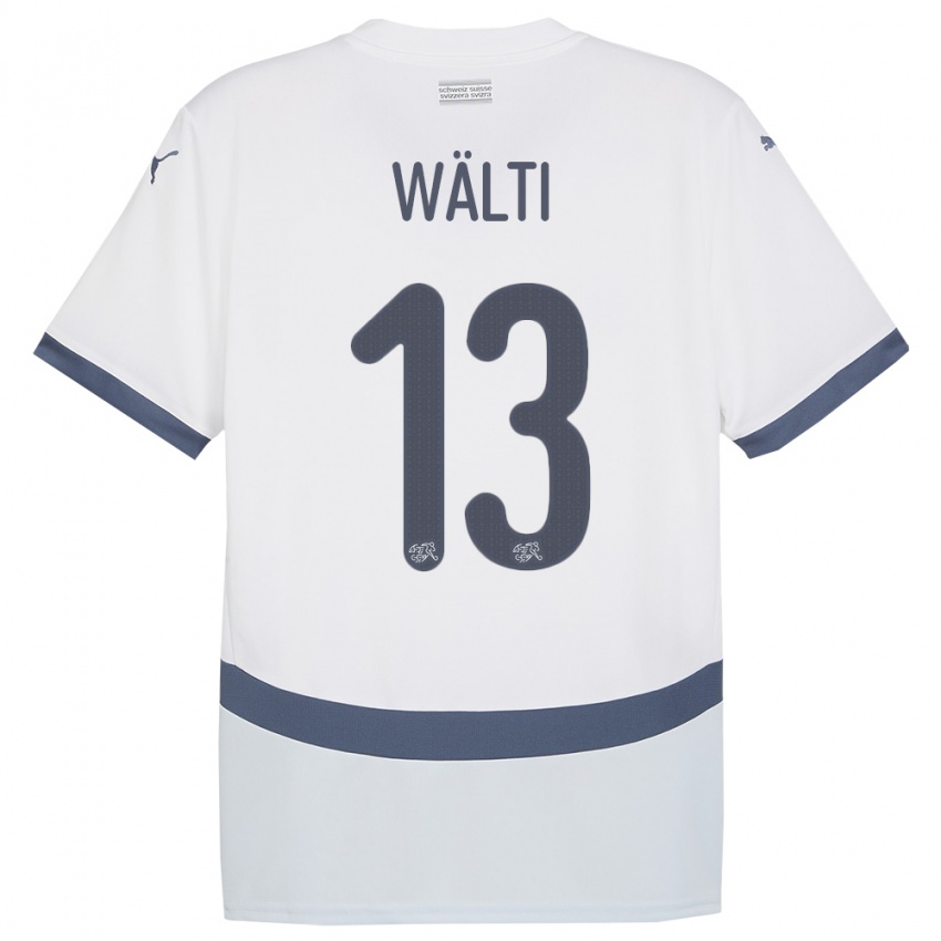 Hombre Camiseta Suiza Lia Walti #13 Blanco 2ª Equipación 24-26 La Camisa Perú