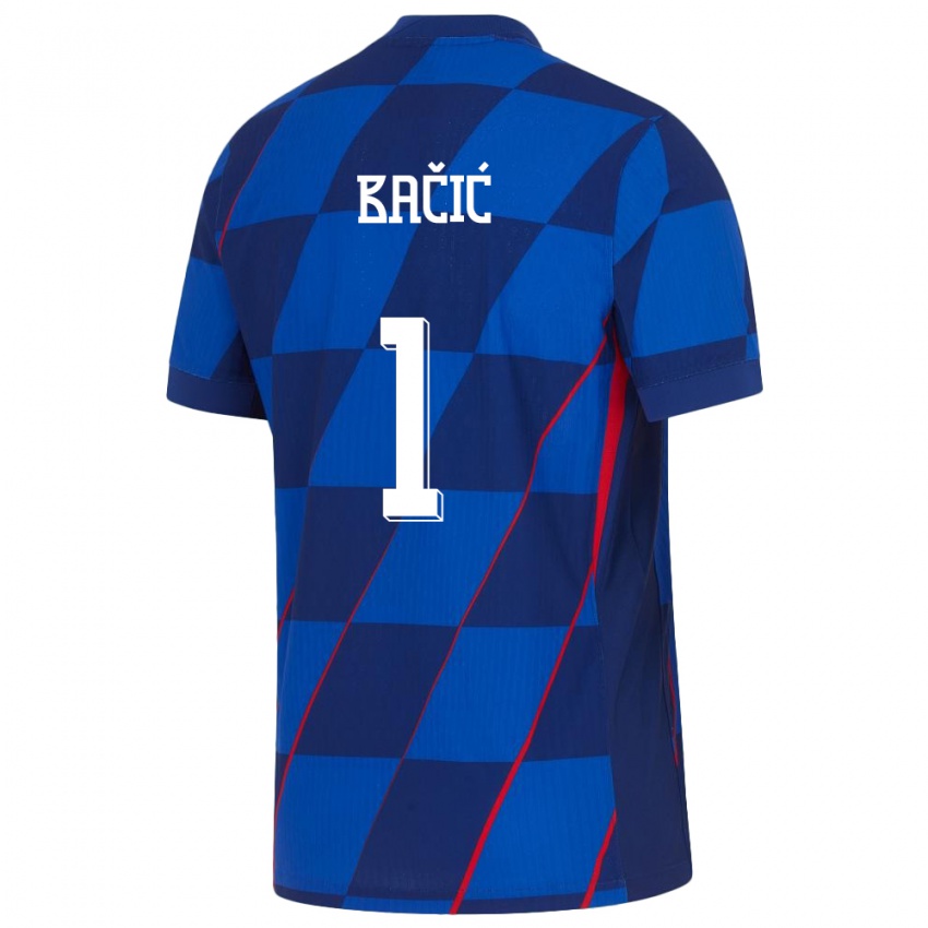 Hombre Camiseta Croacia Doris Bacic #1 Azul 2ª Equipación 24-26 La Camisa Perú