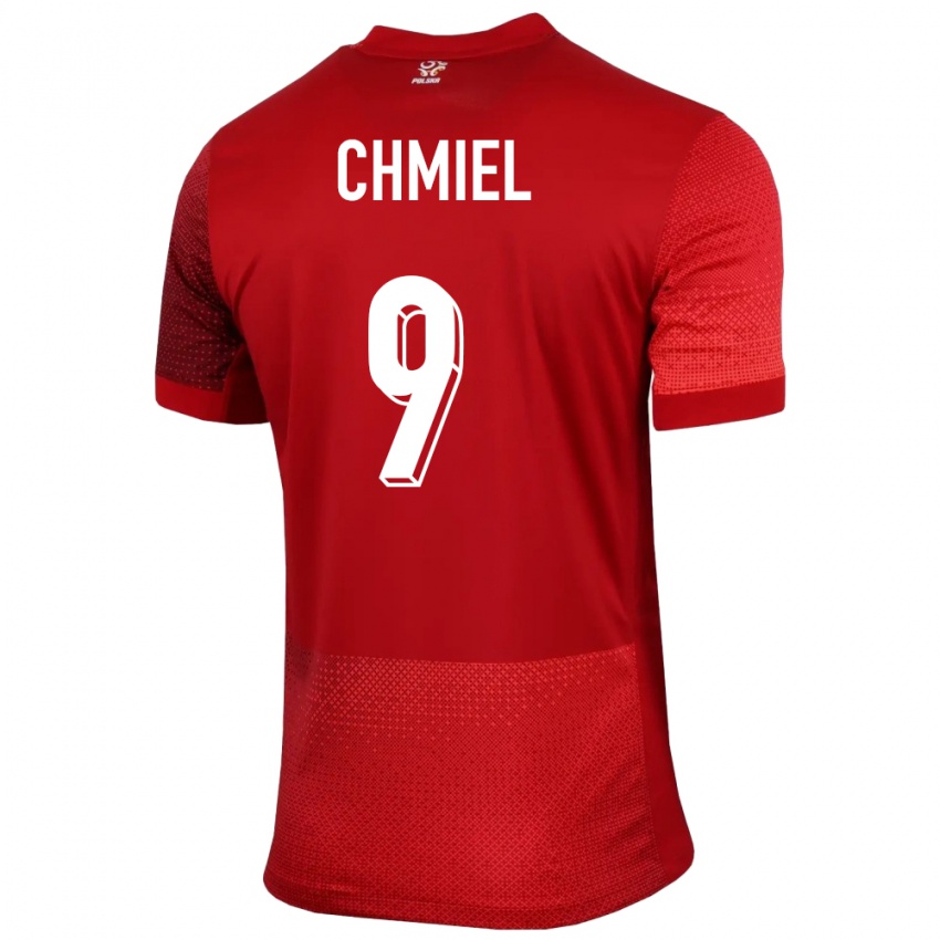 Hombre Camiseta Polonia George Chmiel #9 Rojo 2ª Equipación 24-26 La Camisa Perú