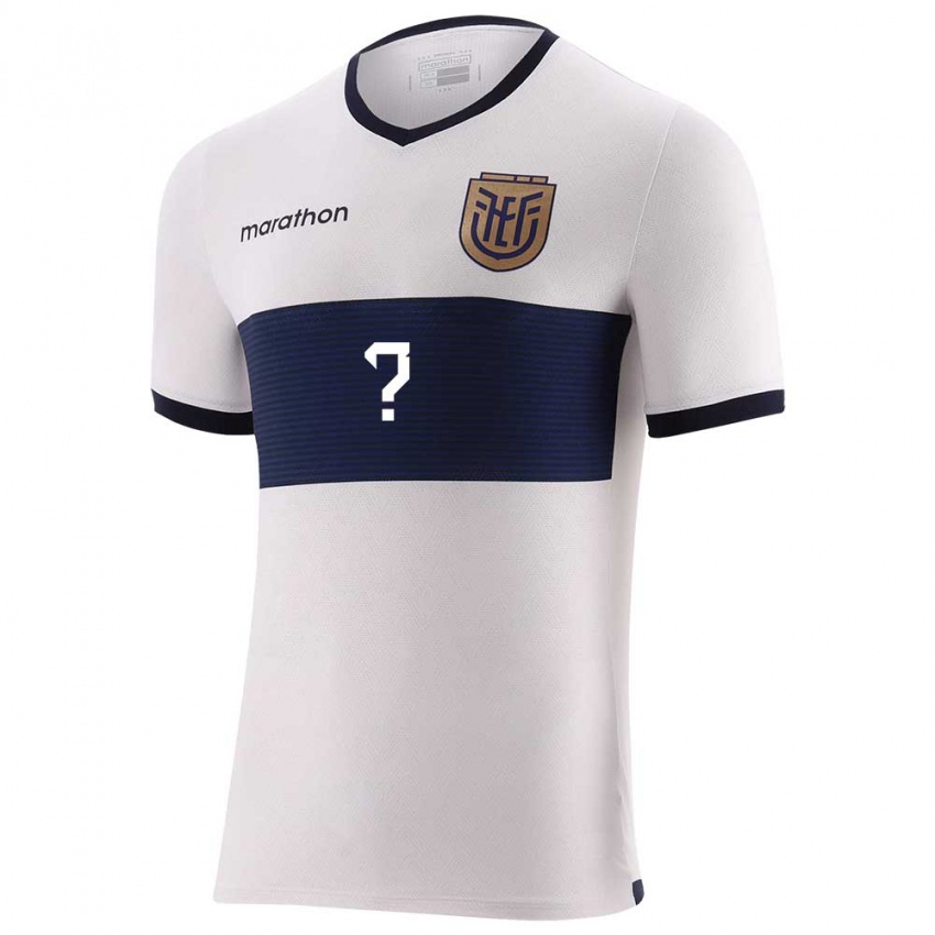 Hombre Camiseta Ecuador Su Nombre #0 Blanco 2ª Equipación 24-26 La Camisa Perú