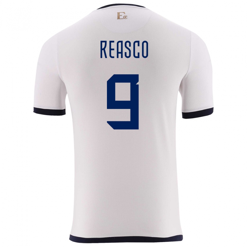 Hombre Camiseta Ecuador Djorkaeff Reasco #9 Blanco 2ª Equipación 24-26 La Camisa Perú