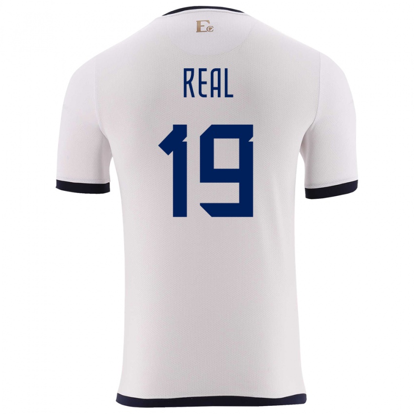 Hombre Camiseta Ecuador Kerlly Real #19 Blanco 2ª Equipación 24-26 La Camisa Perú