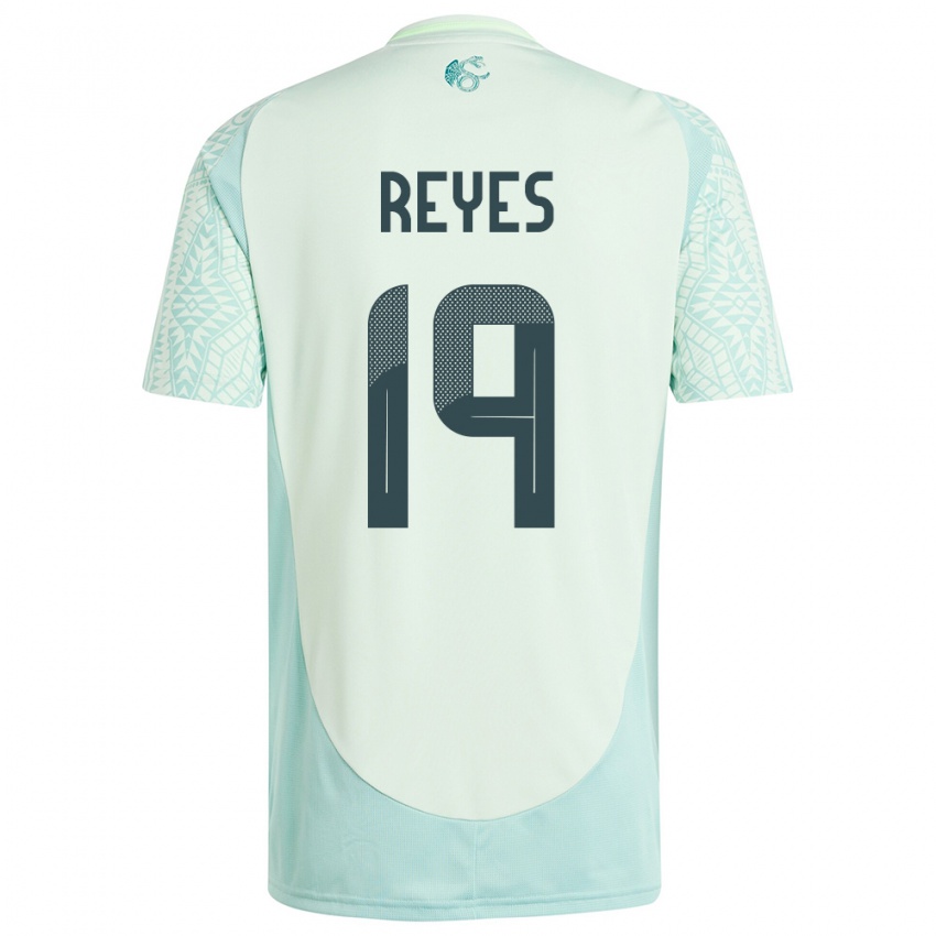 Hombre Camiseta México Israel Reyes #19 Lino Verde 2ª Equipación 24-26 La Camisa Perú