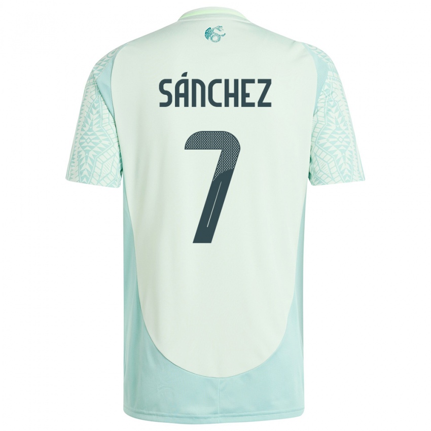 Hombre Camiseta México Maria Sanchez #7 Lino Verde 2ª Equipación 24-26 La Camisa Perú