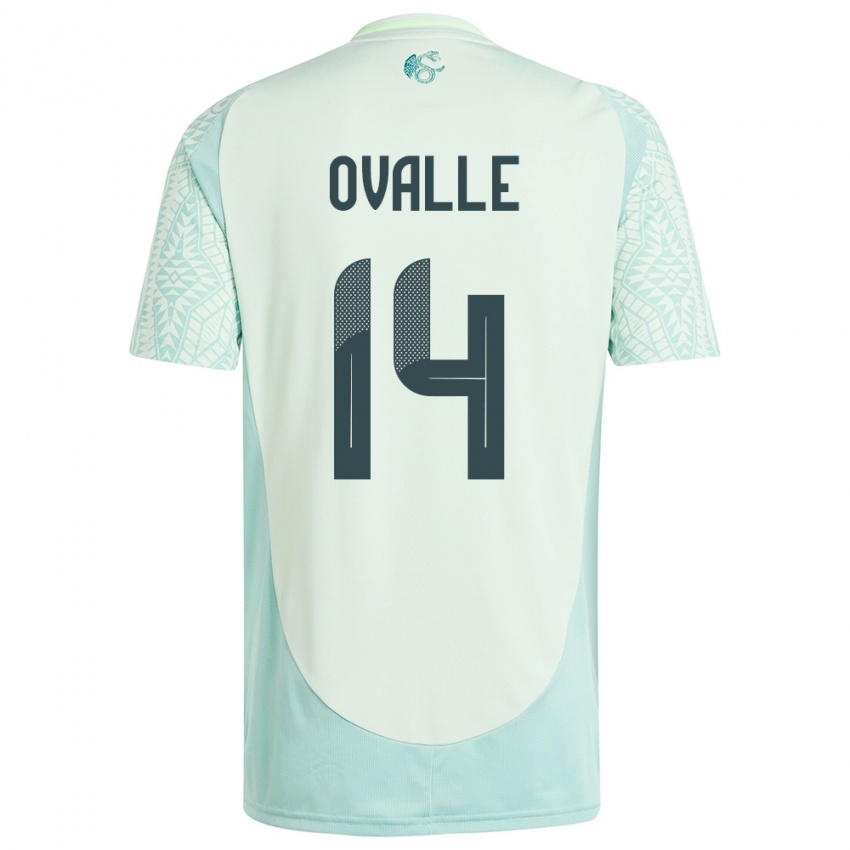 Hombre Camiseta México Jacqueline Ovalle #14 Lino Verde 2ª Equipación 24-26 La Camisa Perú