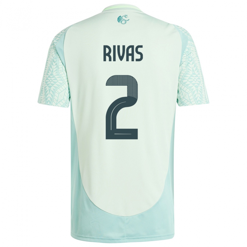 Hombre Camiseta México Jesus Rivas #2 Lino Verde 2ª Equipación 24-26 La Camisa Perú