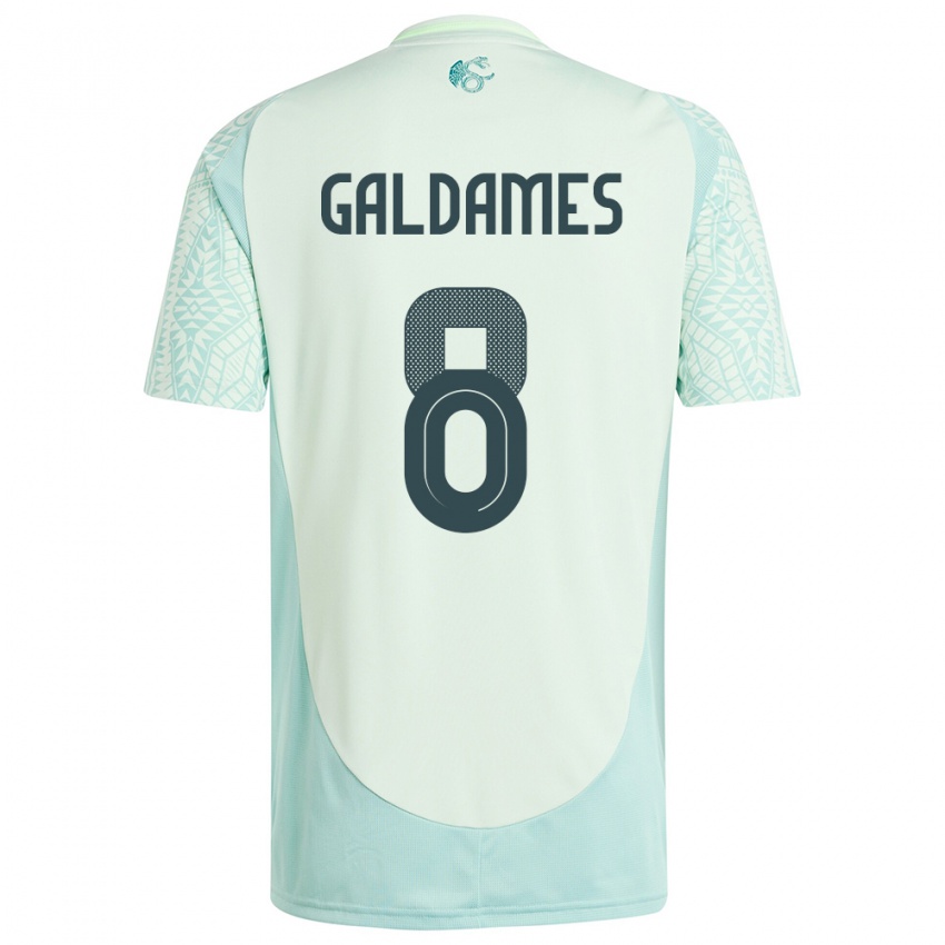 Hombre Camiseta México Benjamin Galdames #8 Lino Verde 2ª Equipación 24-26 La Camisa Perú