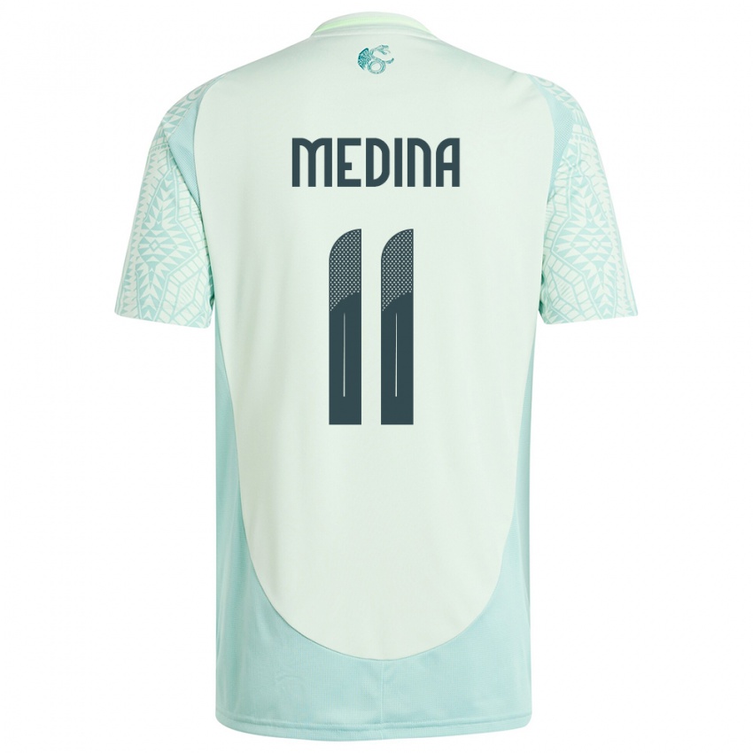 Hombre Camiseta México Diego Medina #11 Lino Verde 2ª Equipación 24-26 La Camisa Perú