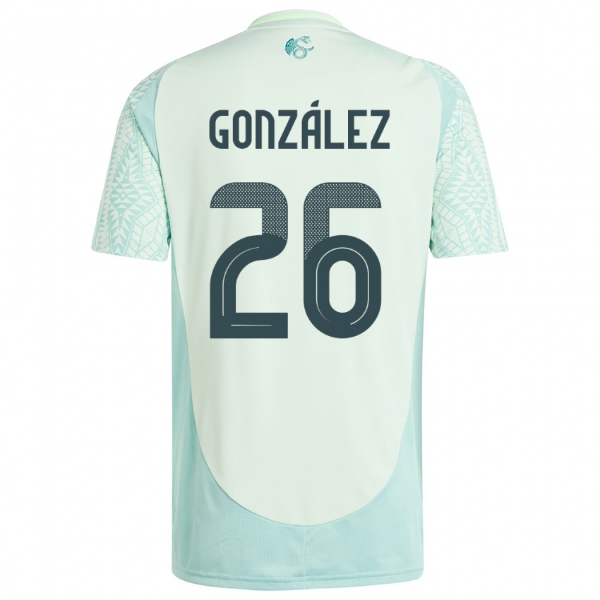 Hombre Camiseta México Bryan Gonzalez #26 Lino Verde 2ª Equipación 24-26 La Camisa Perú