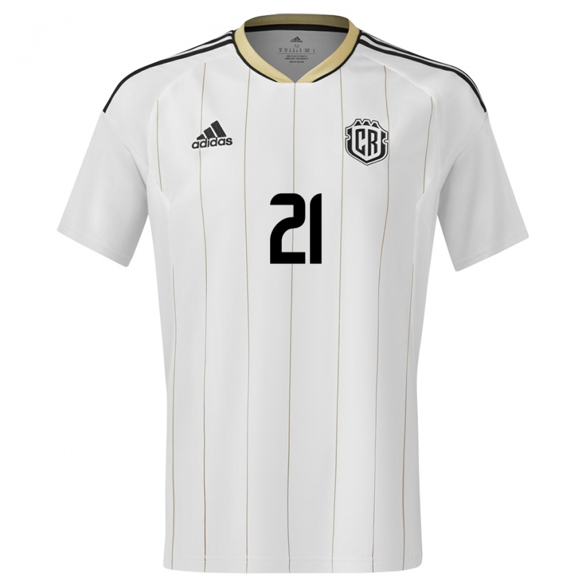 Hombre Camiseta Costa Rica Viviana Chinchilla #21 Blanco 2ª Equipación 24-26 La Camisa Perú