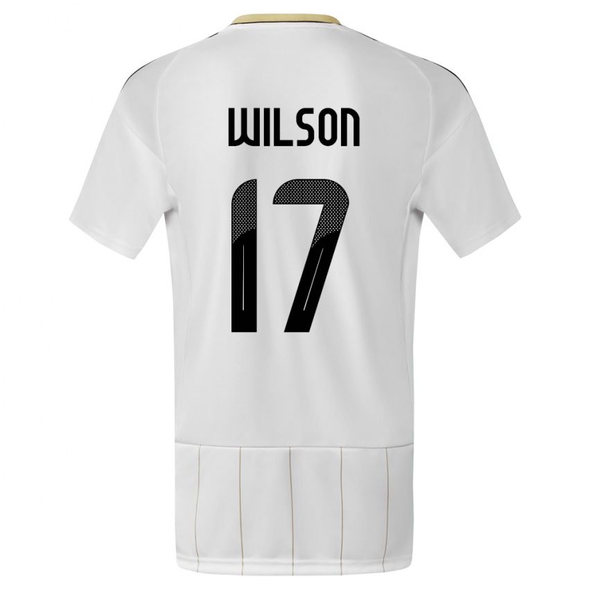 Hombre Camiseta Costa Rica Roan Wilson #17 Blanco 2ª Equipación 24-26 La Camisa Perú