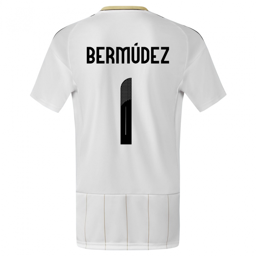 Hombre Camiseta Costa Rica Noelia Bermudez #1 Blanco 2ª Equipación 24-26 La Camisa Perú